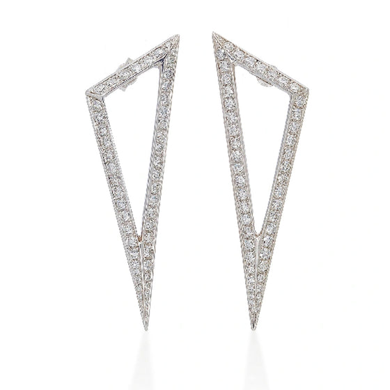 Ralph Masri Modernist Diamond Triangle Earrings
