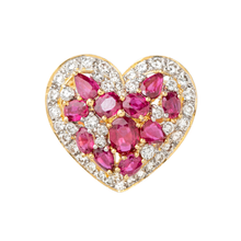  Ruby and Diamond Heart Ring