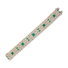  Art Deco Emerald and Diamond Bracelet