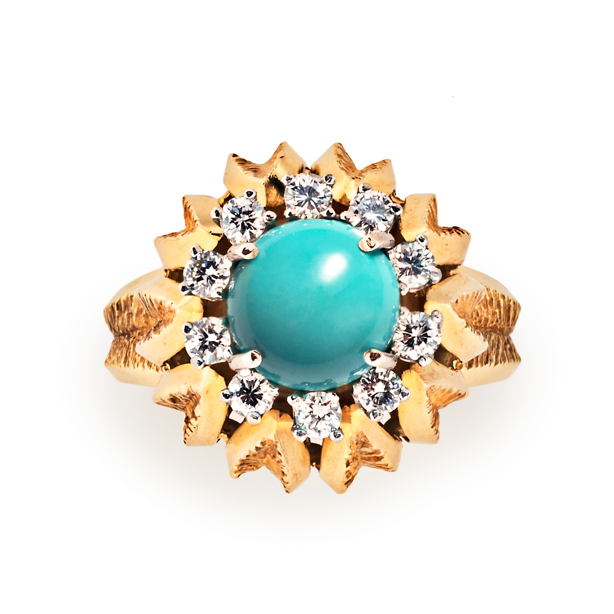 Cartier Turquoise and Diamond Ring Tiina Smith Jewelry