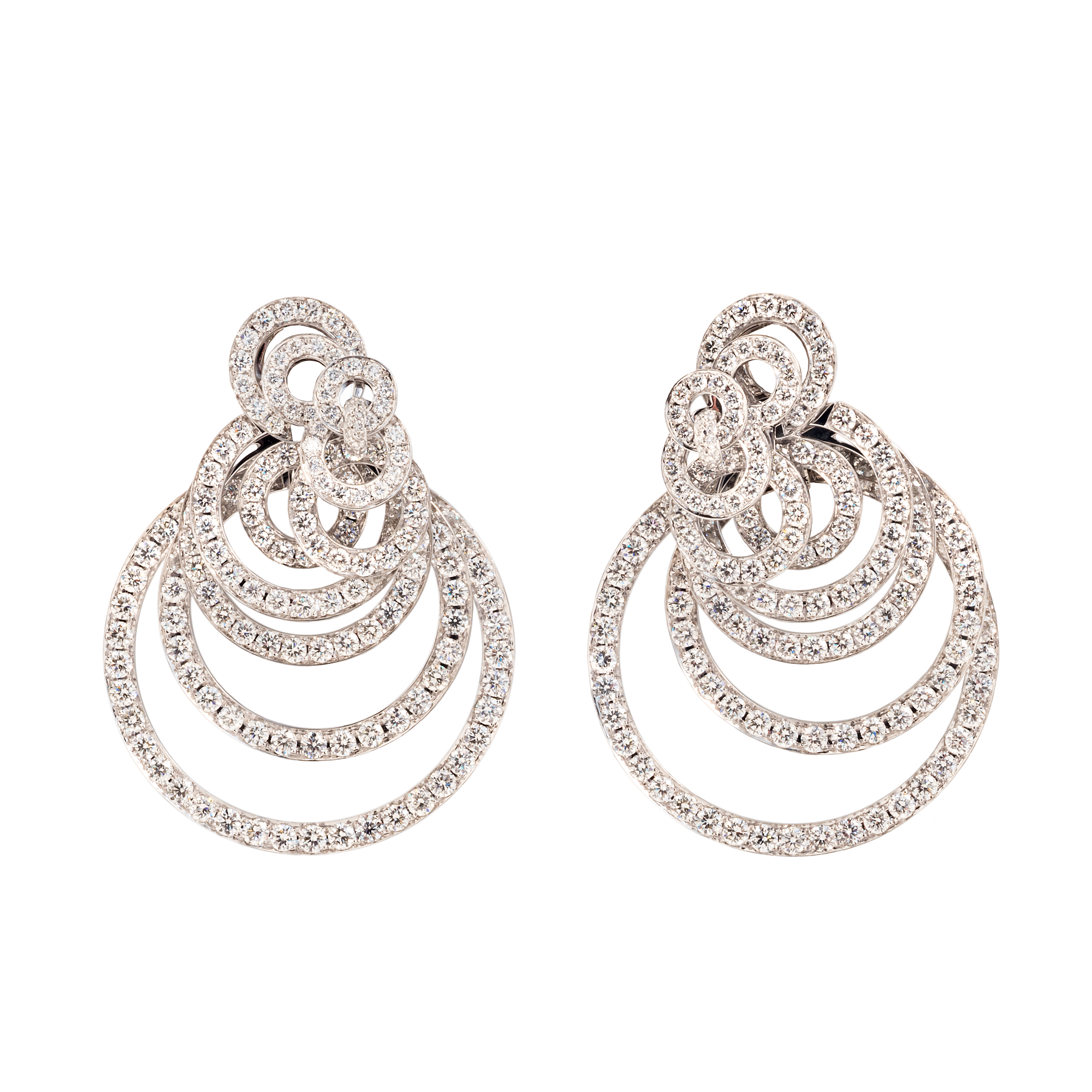 De Grisogono Gocce 18k Yellow Gold Diamond Drop Earrings