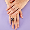 Van Cleef & Arpels Sapphire, Diamond and Enamel Dome Ring