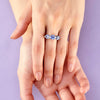 Blue Sapphire and Diamond Platinum Ring (POS)