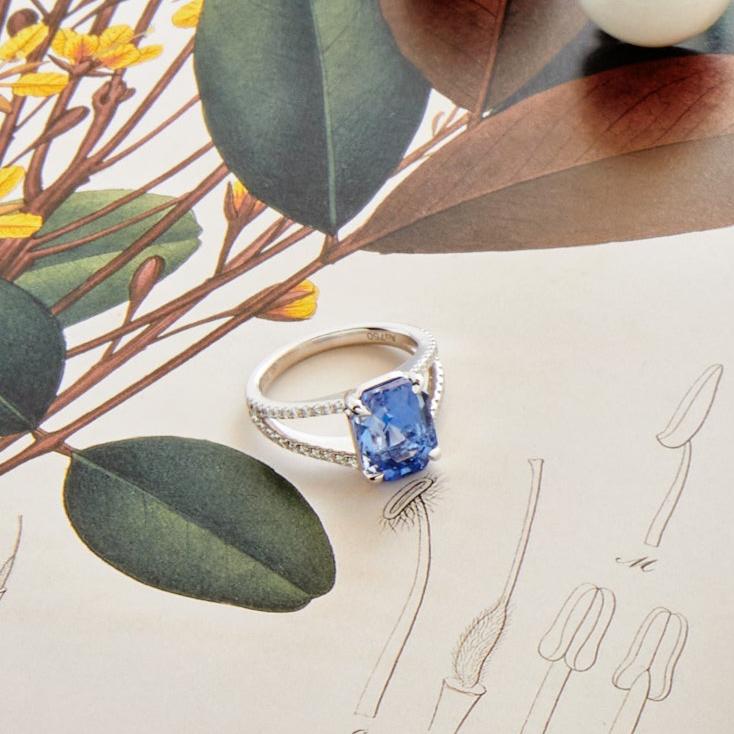 Sapphire and Diamond Ring