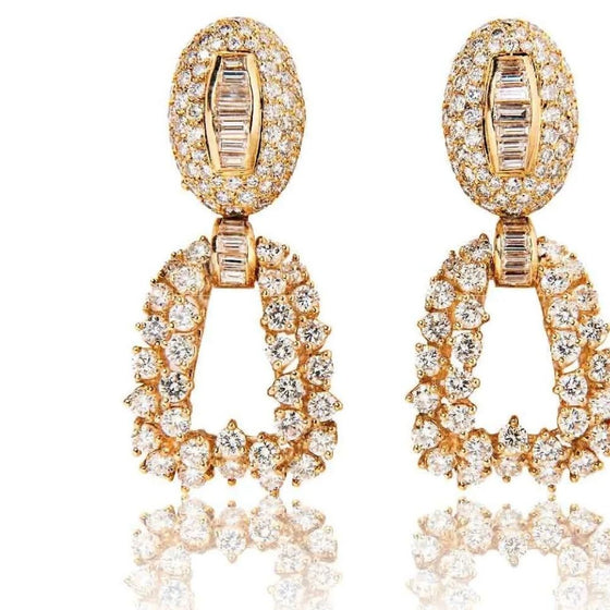 Boucheron 18K Yellow Gold and Diamond Day and Night Earrings