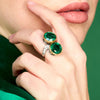 Important Bulgari Emerald Toi et Moi Ring