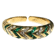  Bulgari Vivid Emerald and Diamond Cuff