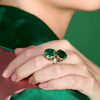 Important Bulgari Emerald Toi et Moi Ring