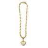 Kieselstein Cord 18k Gold Diamond Link Chain with Detachable Diamond Heart Pendant