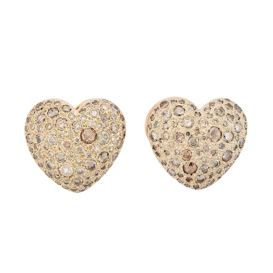 Pomellato Heart-Shaped Diamond Ear Clips