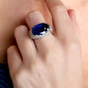 Important Bulgari Blue Sapphire and Diamond Ring