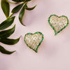 Moussaieff One of a Kind Diamond and Emerald Heart Earrings