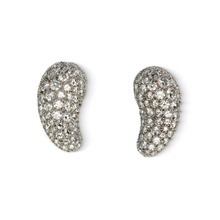  Tiffany & Co. Elsa Peretti Vintage Diamond and Platinum “Bean” Ear Clips