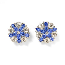  Aletto Brothers One-of-a-Kind Sapphire, Diamond And Rock Crystal Flower Ear Clips