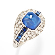  Art Deco Sapphire and Platinum Ring