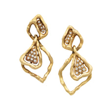  Chaumet 1970s 18k Gold and Diamond Earrings