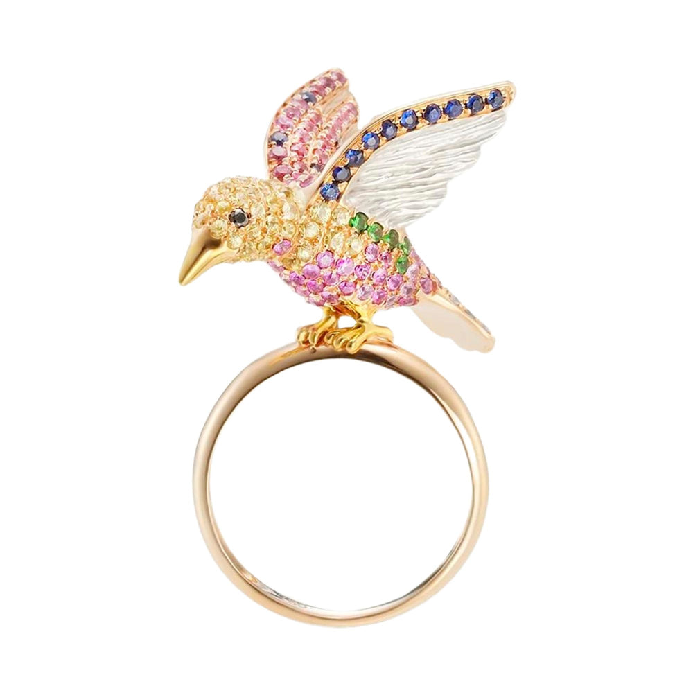 
                      
                        Mio Harutaka Gem-Set Bird Ring
                      
                    