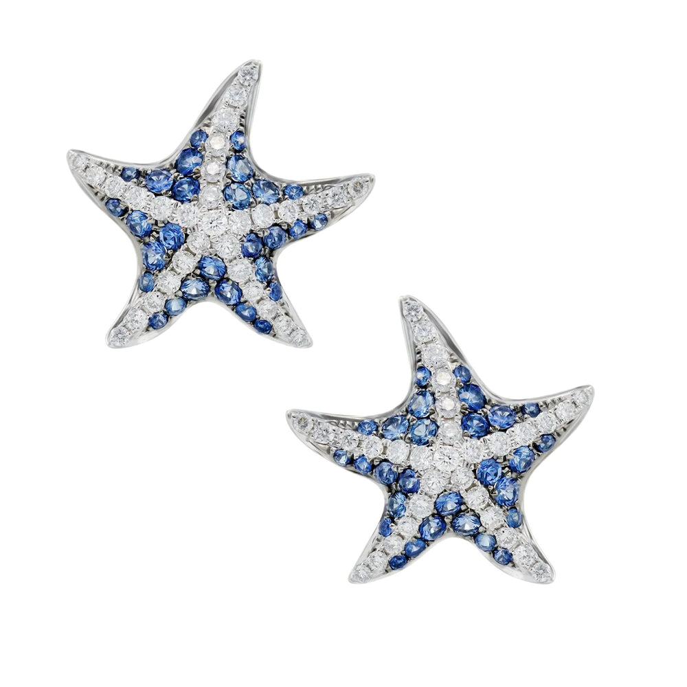 
                      
                        Mio Harutaka 18k White Gold with Blue Sapphire and Diamonds Starfish Earrings
                      
                    