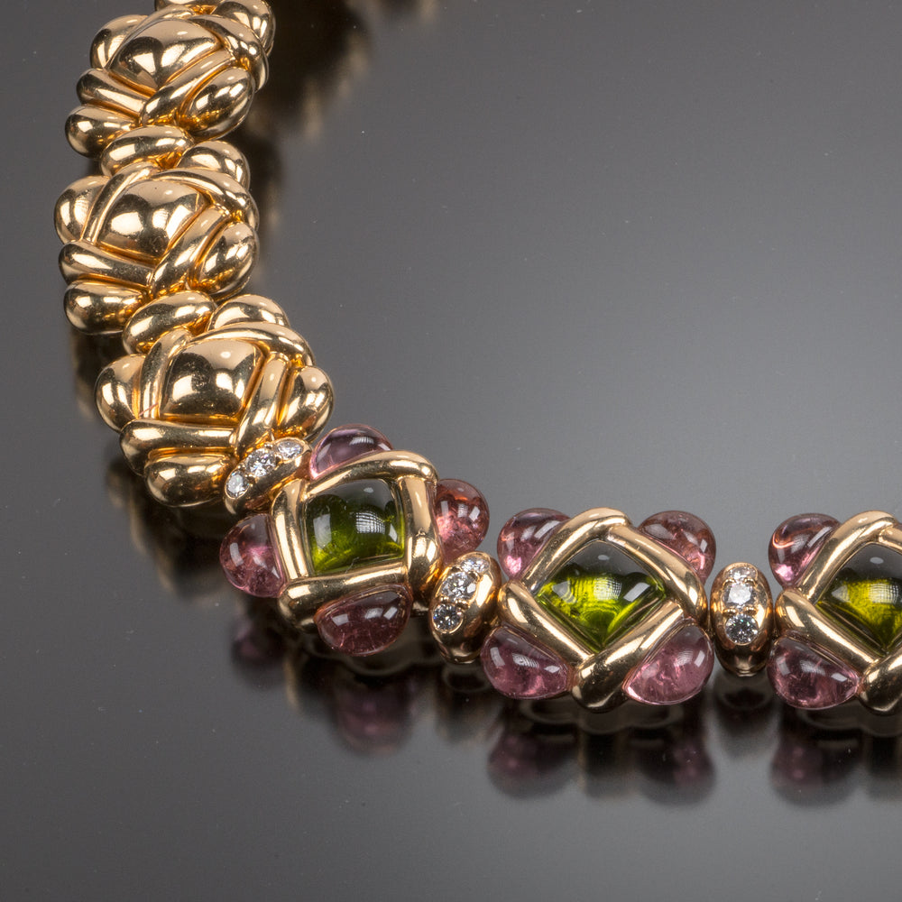 
                      
                        Van Cleef & Arpels Peridot, Pink Tourmaline and Diamond Necklace
                      
                    