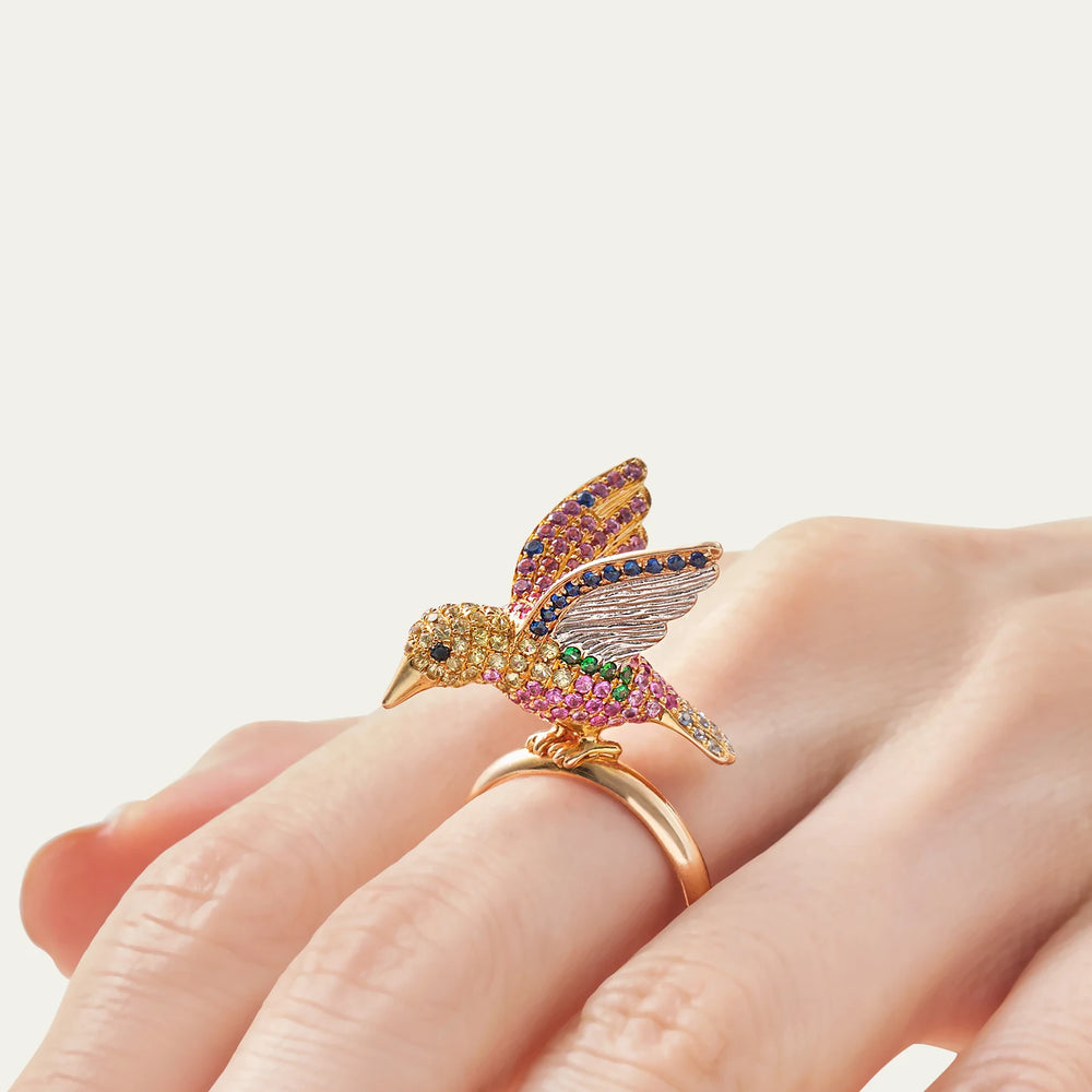 
                      
                        Mio Harutaka Gem-Set Bird Ring
                      
                    