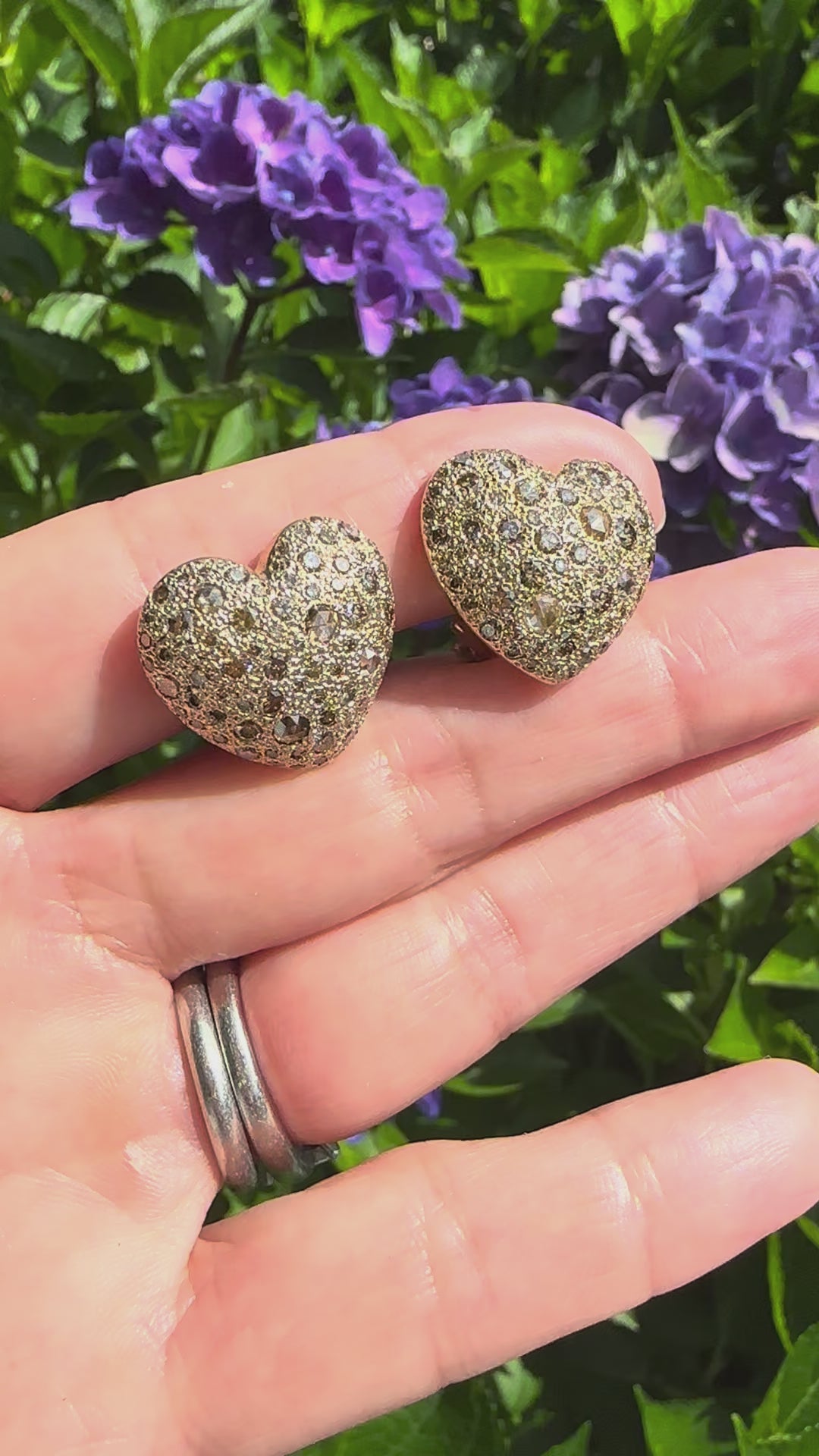 Pomellato Heart-Shaped Diamond Ear Clips