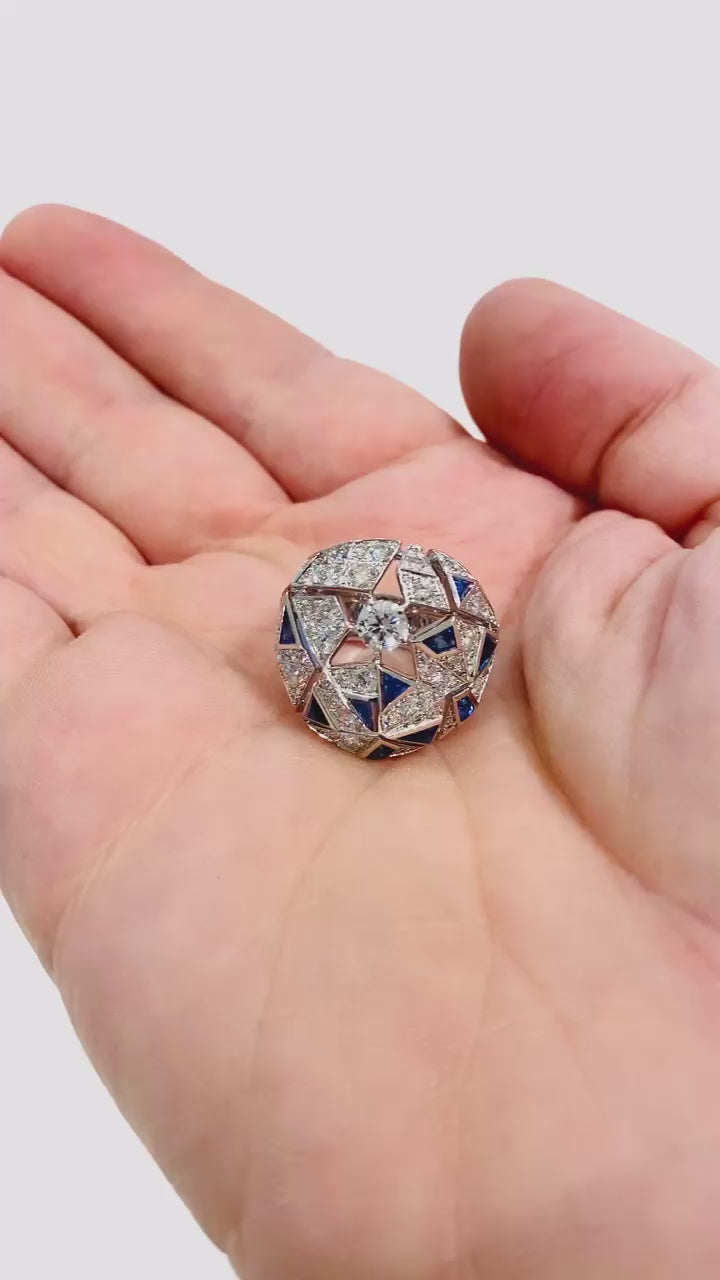 Chanel High Jewelry 18k White Gold, Sapphire and Diamond “Muse