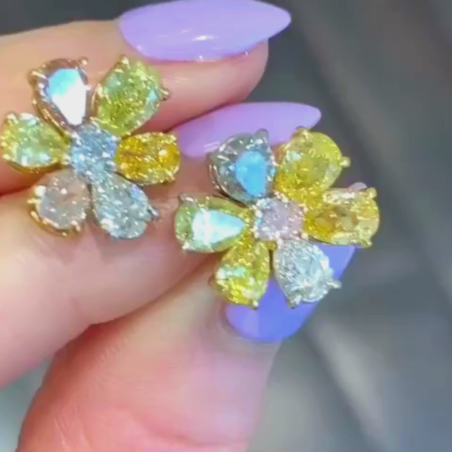 Fancy Colored Diamond Earrings