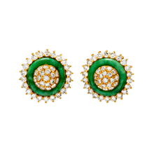  Jadeite and Diamond Earrings