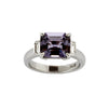 Purple Spinel, Diamond and Platinum Ring