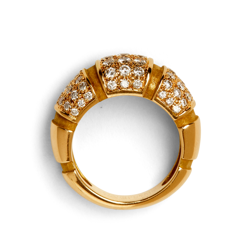 
                      
                        Mauboussin 18K Yellow Gold Pavé Diamond Dome Ring
                      
                    