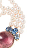 Seaman Schepps Pink Tourmaline, Sapphire, Cultured Pearl and Diamond Necklace