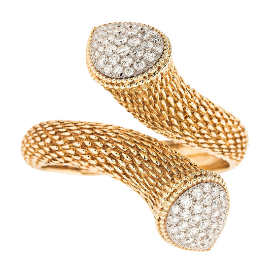 Boucheron Gold Bracelet with Diamond Set Terminals