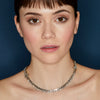 Marianne Ostier Platinum and Diamond Ribbon Necklace