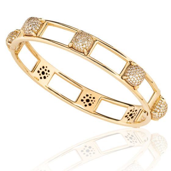 Paloma Picasso for Tiffany & Co. 'Sugar Stacks' 18K Yellow Gold and Diamond Bracelet