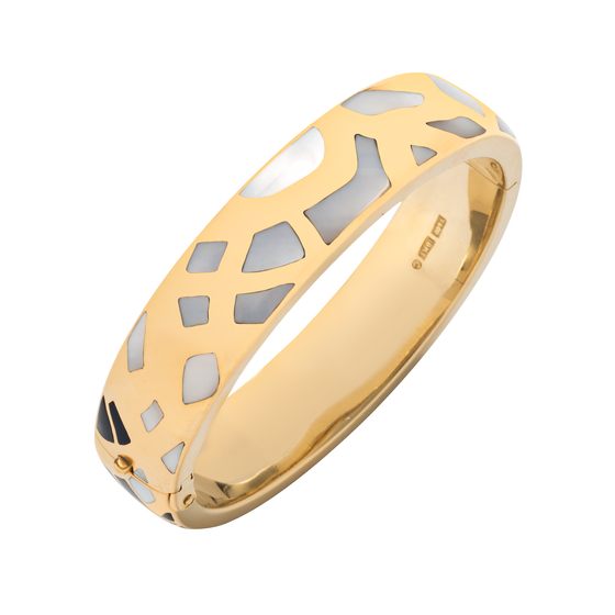 Angela Cummings for Tiffany & Co. Inlaid 18K Yellow Gold Bangle Bracelet