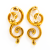 Angela Cummings 18K Yellow Gold and Diamond Scroll Earrings