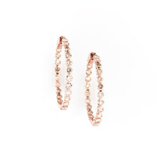  Rose Gold and Diamond Hoops