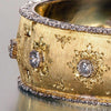 Buccellati Yellow Hinged Gold Bracelet with Diamonds - Tiina Smith Jewelry