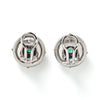 Buccellati 18k Gold and Emerald Button Earrings