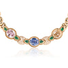 Bulgari Multicolored Sapphire, Emerald and Diamond Necklace and Ear Clips