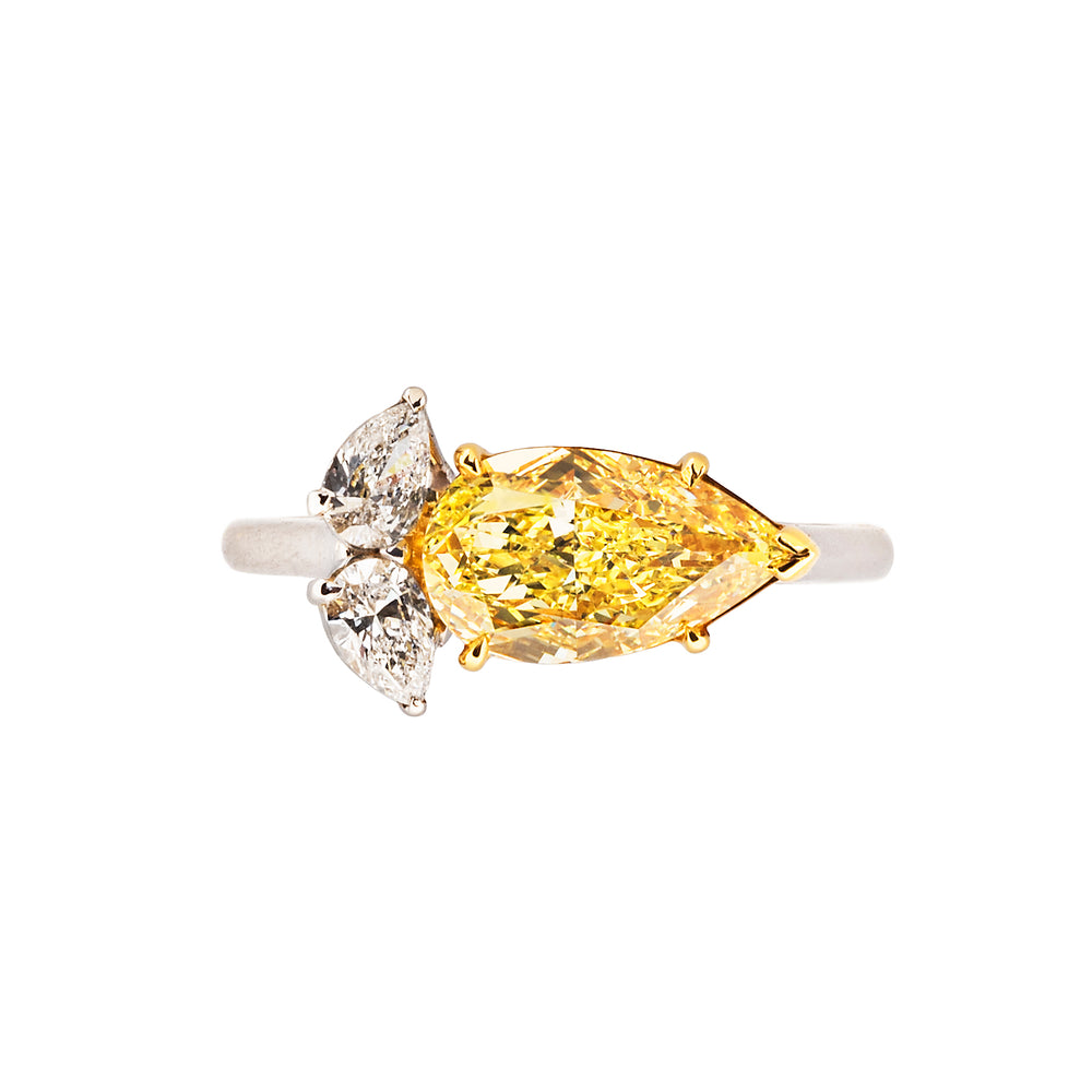 Bulgari 2.01 Carat Fancy Intense Yellow Diamond Ring