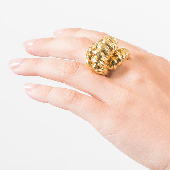 Henry Dunay Hammered Gold Ring