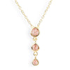 Cascading Trinity Pink Sapphire Necklace