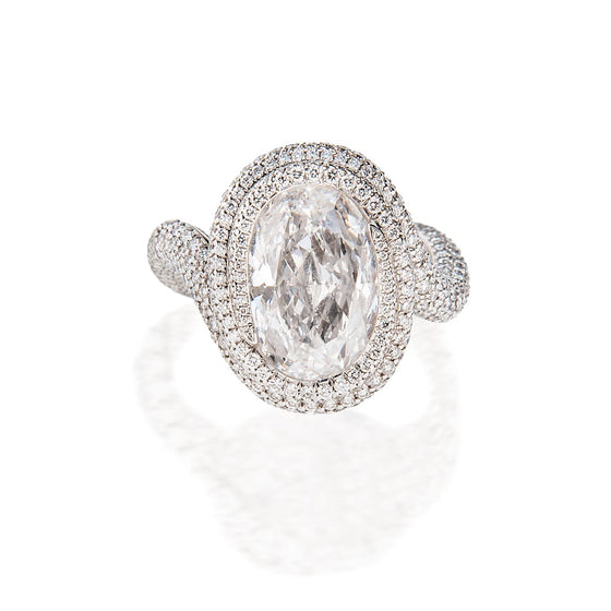 Chopard Twist Ring with Internally Flawless Oval Diamond