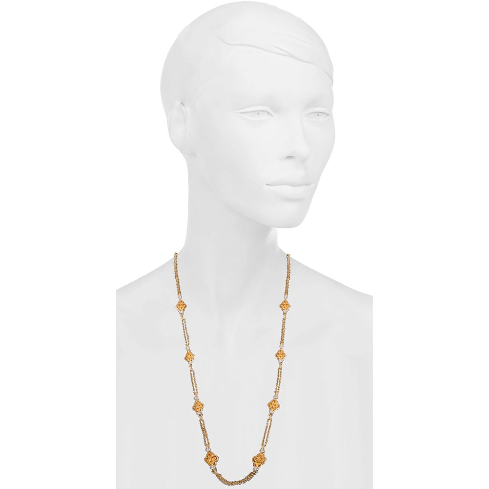 
                      
                        David Morris Gold, Yellow Sapphire and Diamond Double-Sided Long Chain
                      
                    