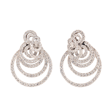  de Grisogono 18K White Gold and Diamond Gypsy Earrings