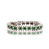 Emerald and Diamond Flower-Head Bracelet