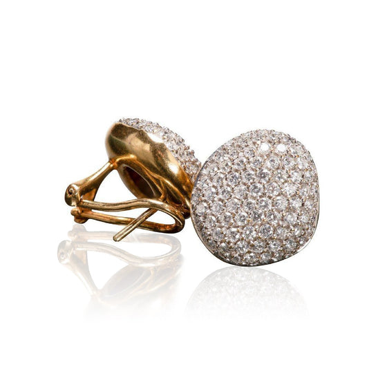 H. Stern Diamond Pave "Golden Stone" Earrings