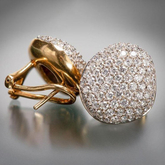 H. Stern Diamond Pave "Golden Stone" Earrings