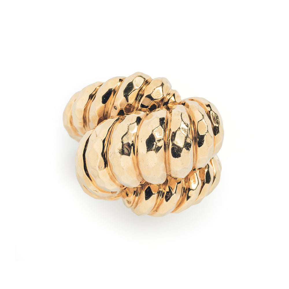 Henry Dunay Hammered Gold Ring